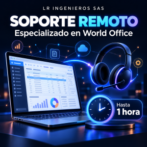 Soporte remoto especializado en World Office de hasta una hora — LR Ingenieros SAS.